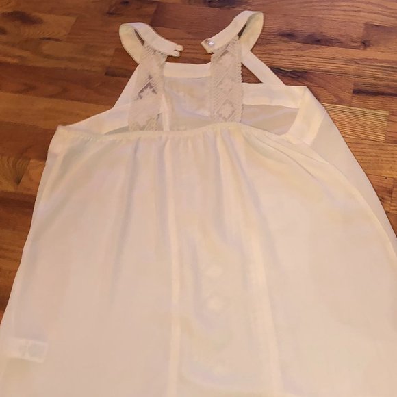 White Tank Top Babydoll Blouse - Picture 2 of 3